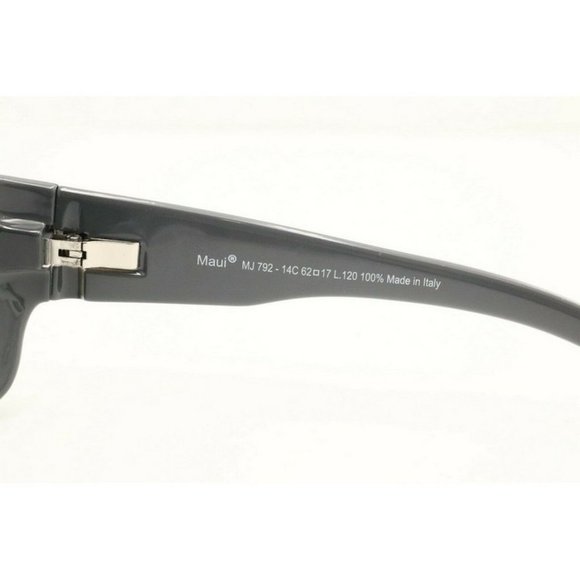 Maui Jim Barrier Reef MJ 792-14C Wrap Black Polarized Sunglasses Gray Lenses (C) - Picture 4 of 5
